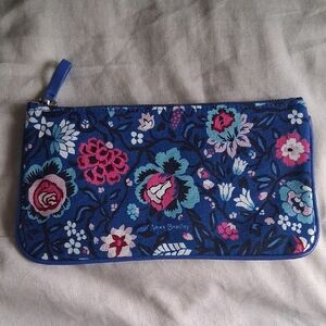 Vera Bradley Floral Clutch in Blue and Pink